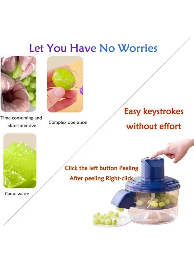 AMM Electric Garlic Peeler & Small Fruits – High-Speed Automatic Peeling Machine Peeling Machine Stainless Steel Blade, Efficient Hands-Free Peeler for Grapes, Tomatoes, Garlic, Ideal for Home, Kitchen, Meal Prep, Cafés, Light - Image 4